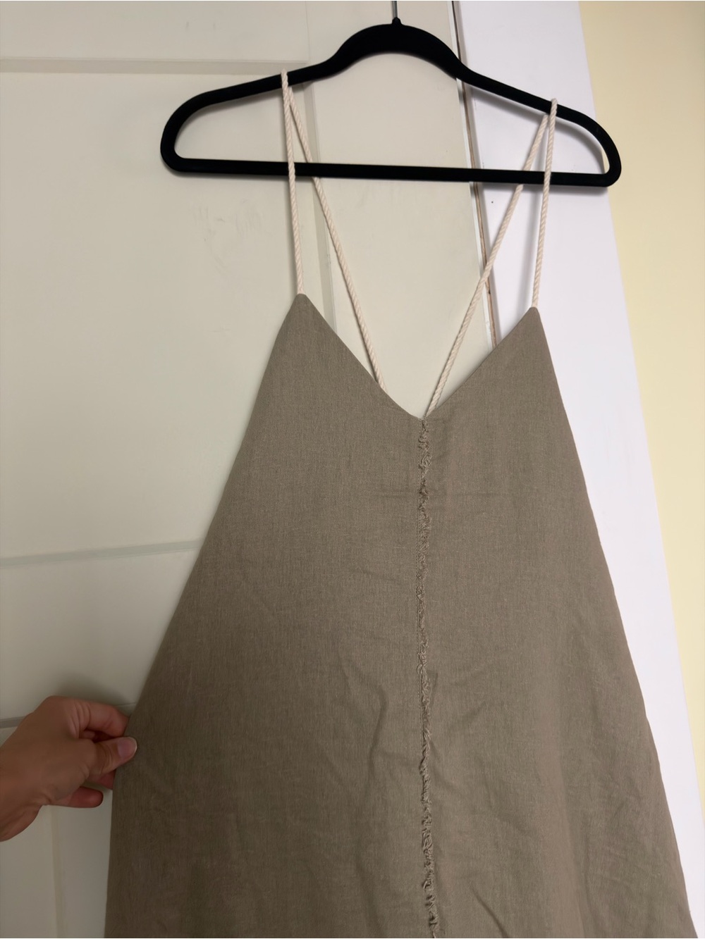 zara voluminous linen midi dress - Picture 6 of 9